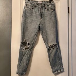 Zara high waist mom straight jeans